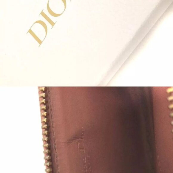 Christian Dior Cannage Leather Coin Purse Wallet Pink/4BB0782 - Picture 8 of 8